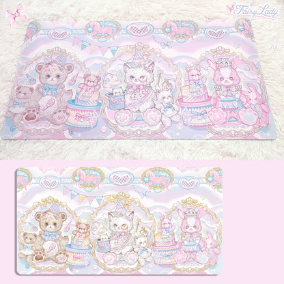 BlingKiyo Rainbow Circus Mouse Pad / Desk Mat