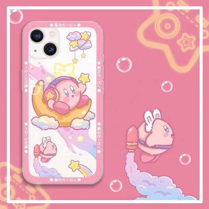 BlingKiyo Rainbow Kirby Transparent iPhone Case