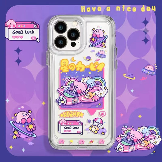 BlingKiyo Space Kirby Transparent iPhone Case