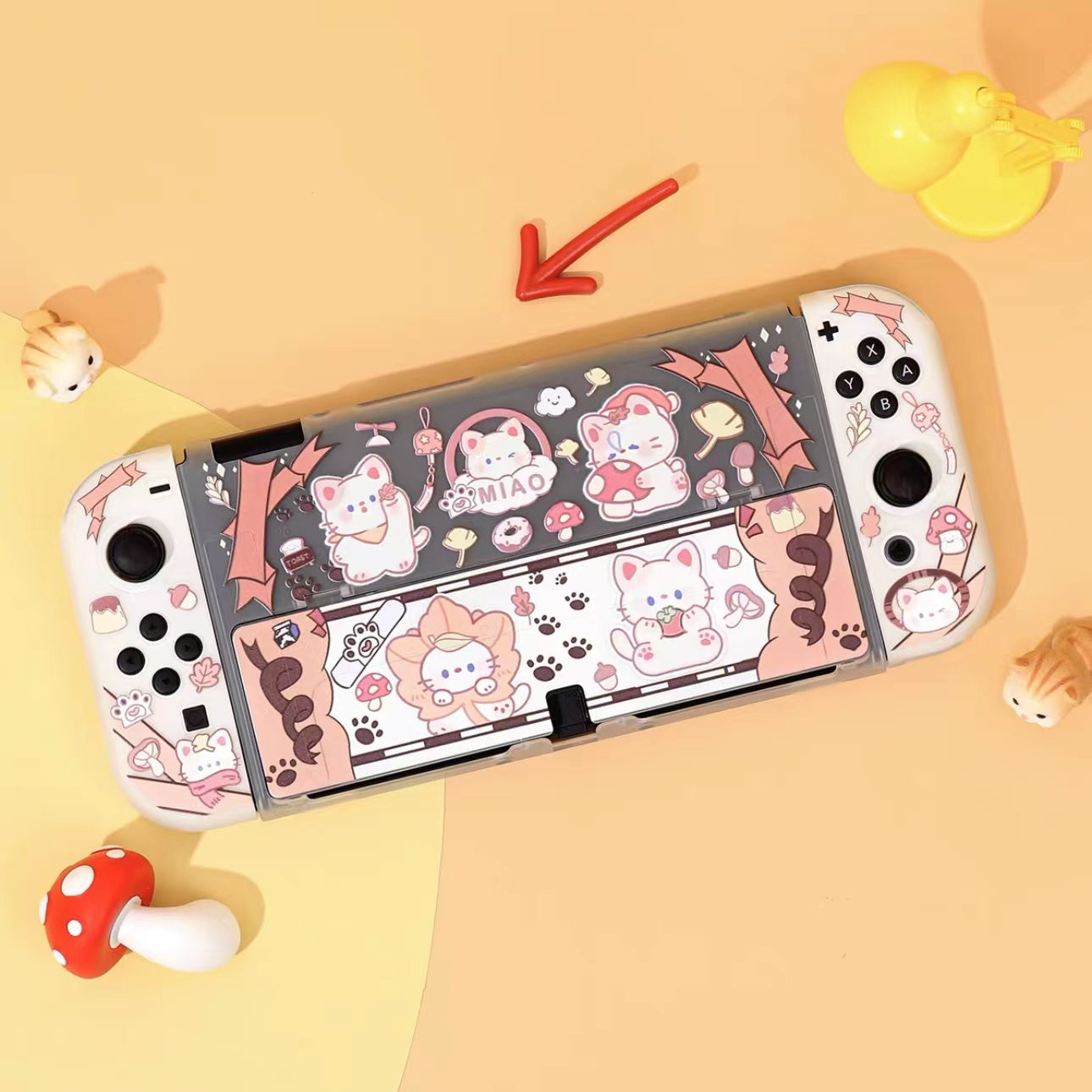 BlingKiyo Kitty Forest Protective Case for Nintendo Switch/ OLED