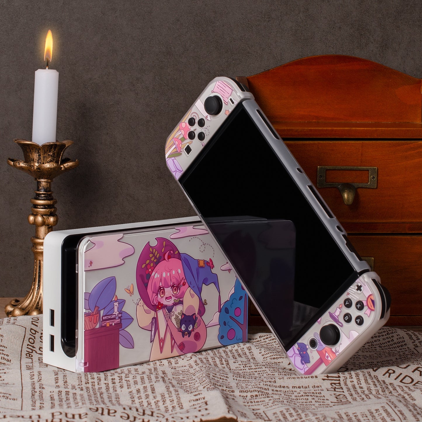 BlingKiyo Witch Girl Nintendo Switch OLED Protective Shell