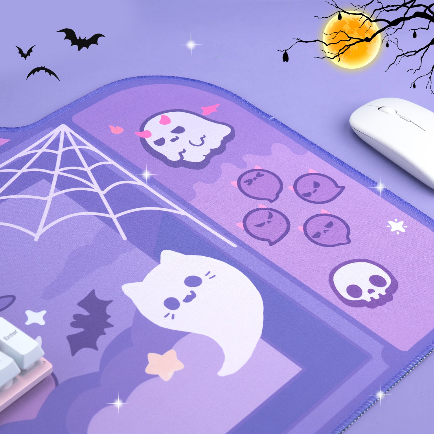 BlingKiyo Halloween Ghost Large Mouse Pad / Desk Mat