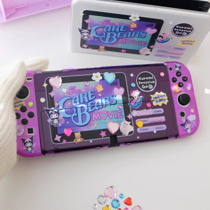 BlingKiyo Purple Stiker Nintendo Switch Oled Protective Case