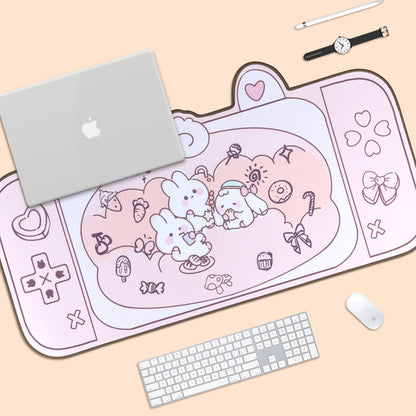BlingKiyo Picnic Bunny Large Mouse Pad / Desk Mat