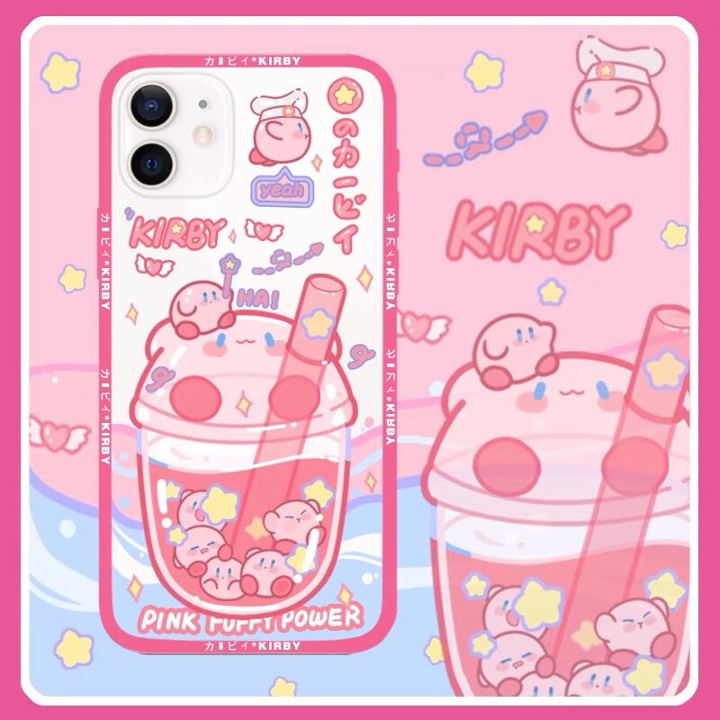 BlingKiyo Bubble Tea Kirby Phone Case