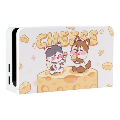 BlingKiyo Cheese Cat Dog Nintendo Switch/Oled Protective Shell