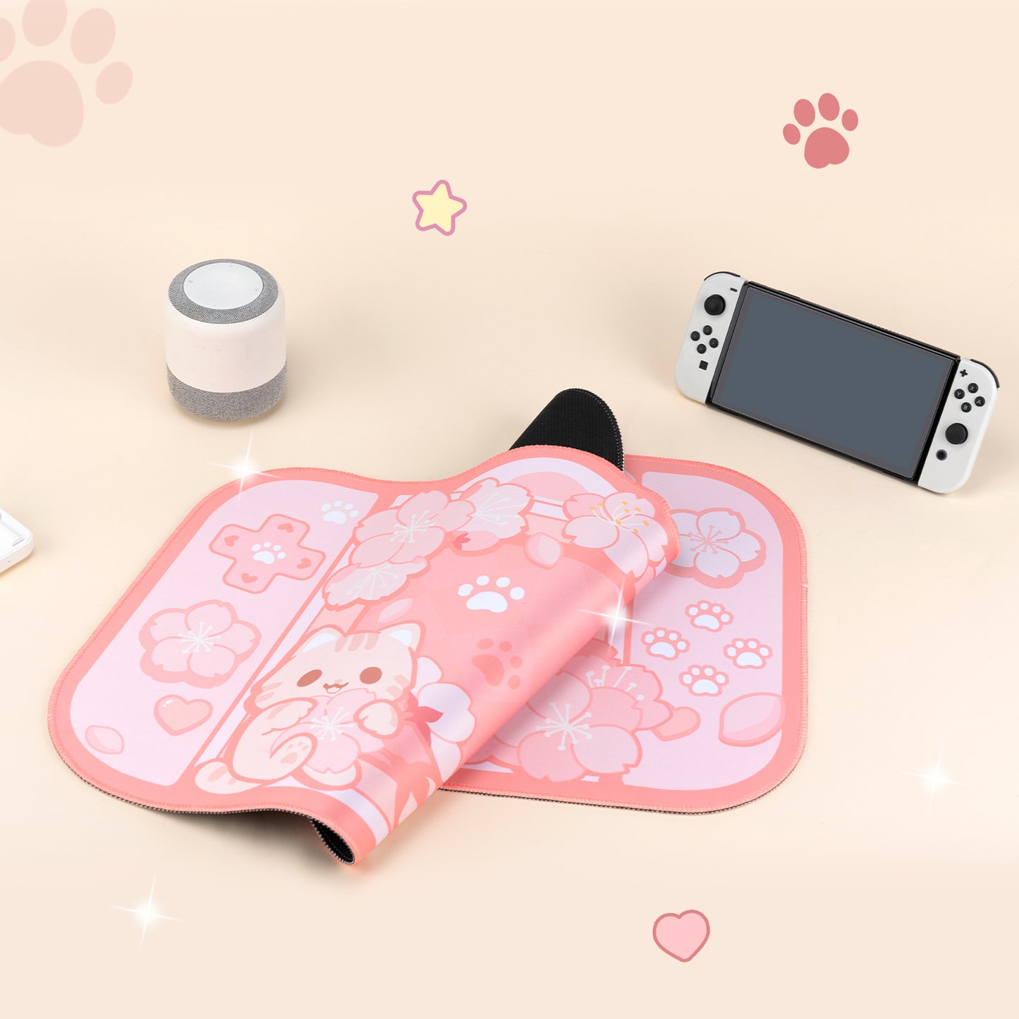 BlingKiyo Sakura Cat Large Mouse Pad / Desk Mat