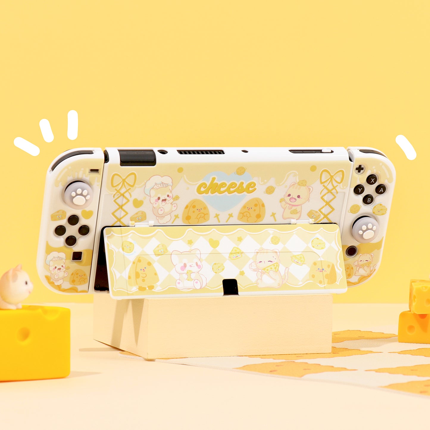 BlingKiyo Cheese Party Protective Case for Nintendo Switch/ OLED