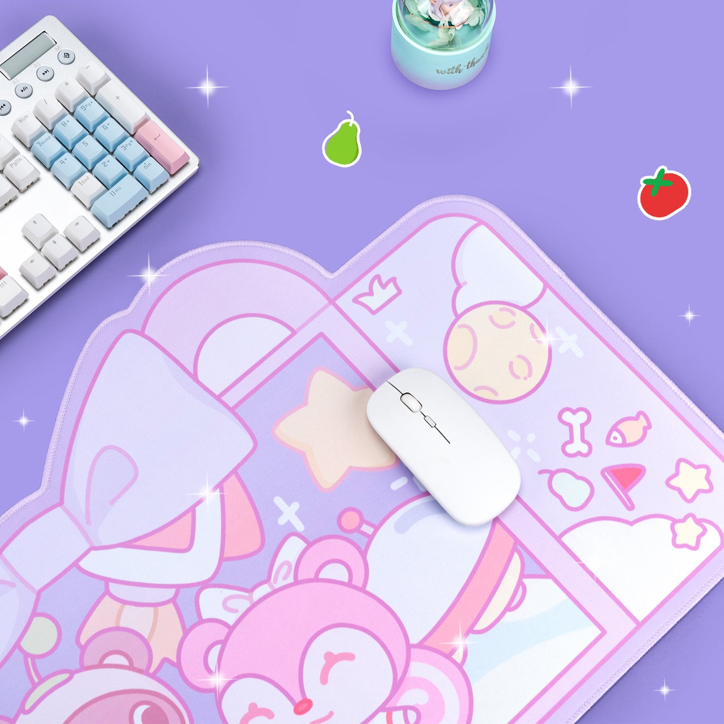 BlingKiyo Space Animal Crossing Large Mouse Pad / Desk Mat